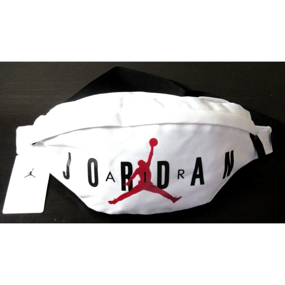 Nike Jordan Air Crossbody Fanny Pack Waist Belt Bag White Black Red NWT - Picture 5 of 7
